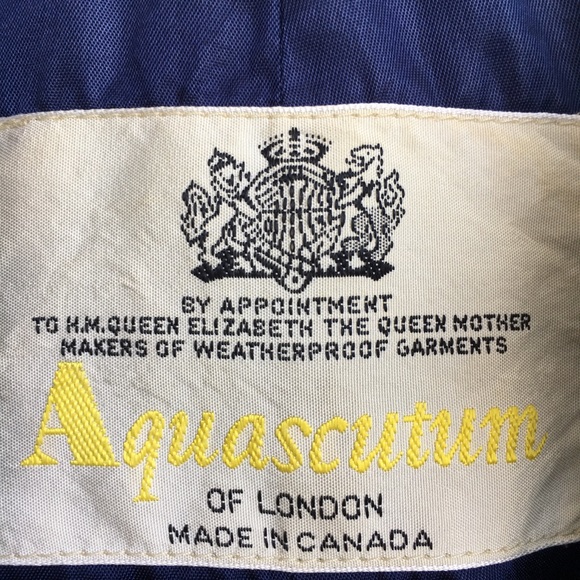 ❣️FINAL SALE❣️AQUASCUTUM navy trench coat M - Picture 7 of 8